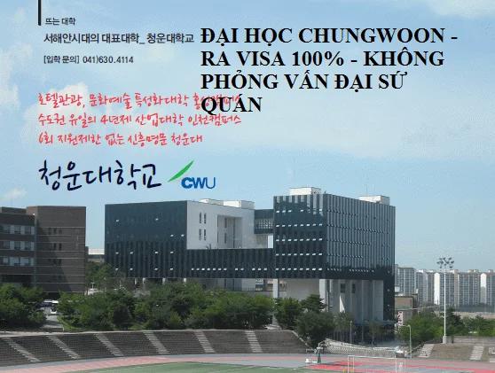 Đại học Chungwoon – du học Hàn Quốc visa thẳng