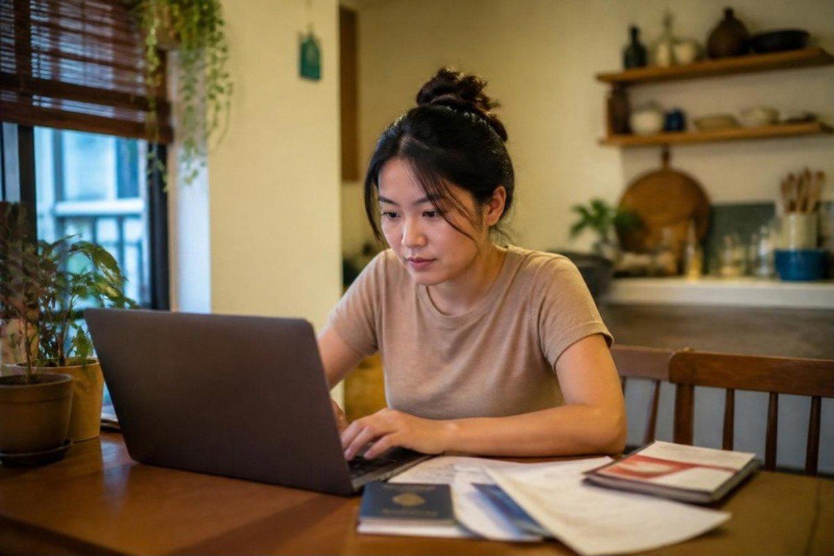 Học viên Việt Nam chuẩn bị hồ sơ thạc sĩ e-visa