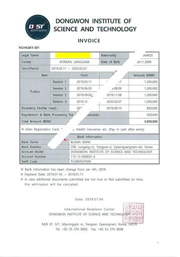 Cao đẳng Dongwon Hàn Quốc 2026: trường được chứng nhận (top 2) (ảnh 3)