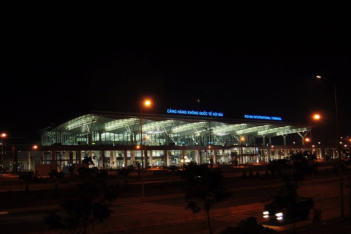 Nhà ga T2 sân bay Nội Bài về đêm
